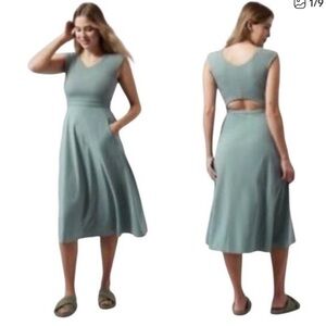 Althleta Ryder Dress - mixed materials with back cutout.